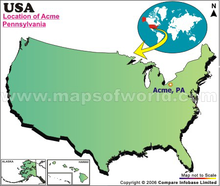 Location Map of Acme, USA