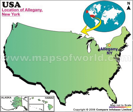 USA Allegany Location Map