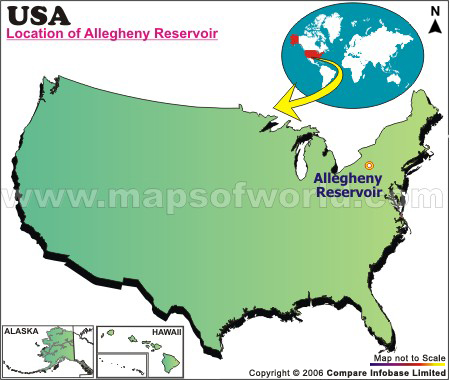 USA Allegheny Reservoir Location Map