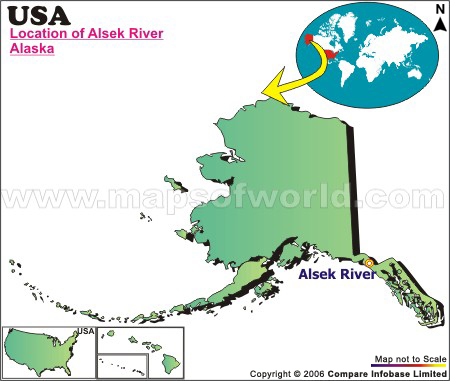 Location Map of Alsek, USA