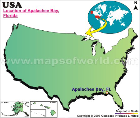 Location Map of Apalachee B., USA