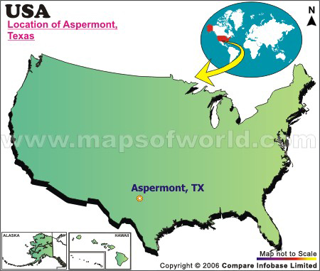 Location Map of Aspermont, USA