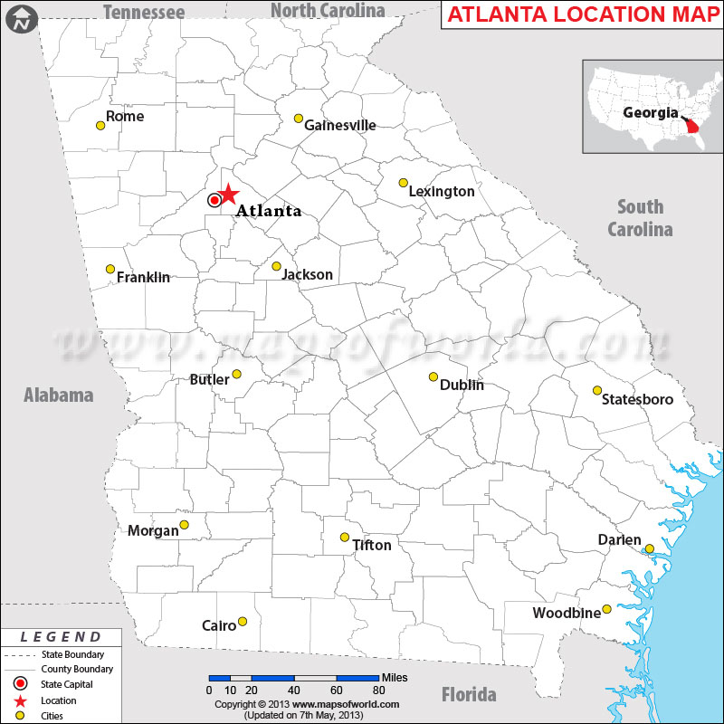 Atlanta Ga On The Map 