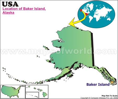 Location Map of Baker I.,, USA
