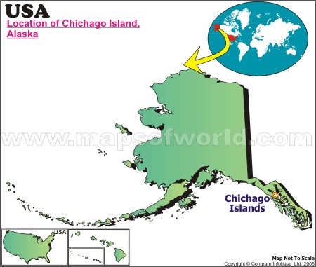 Location Map of Chichago I., USA
