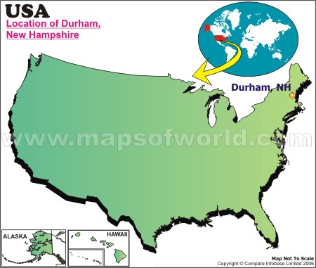 Location Map of Durham, N.H., USA