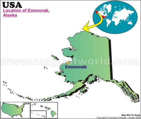 Location Map of Emmonak, USA