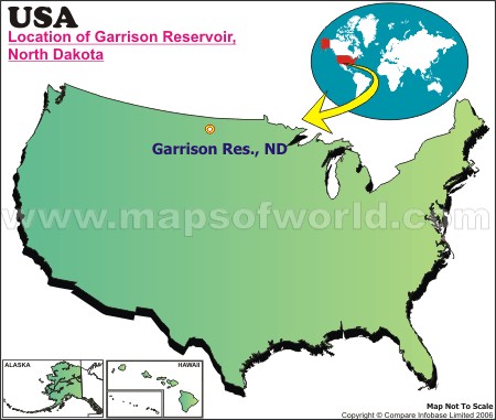 USA Garrison Res. = Sakakawea, L. Location Map