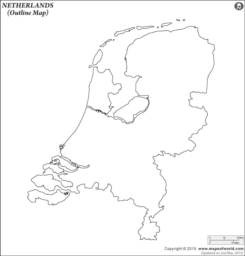 Blank Netherlands Map