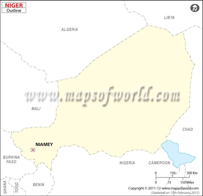 Outline Map of Niger
