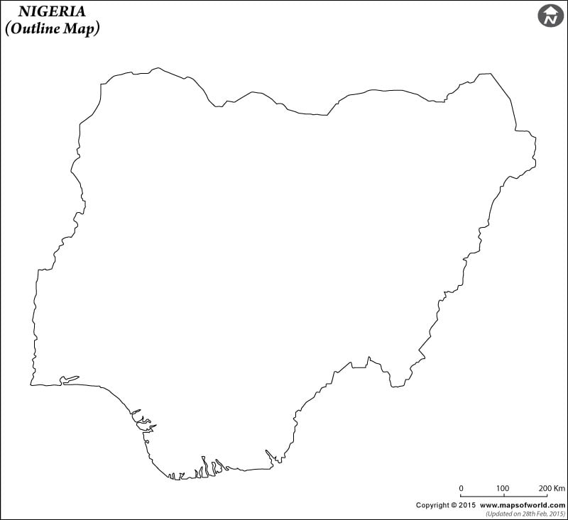 world map blank outline. Download Nigeria Outline Map