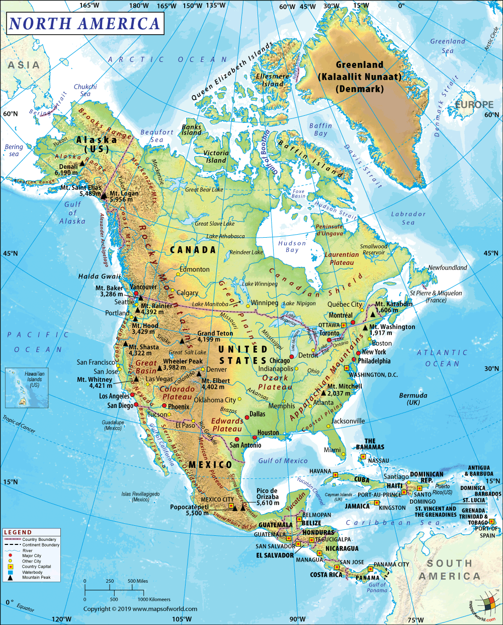 North America Map | Map of North America