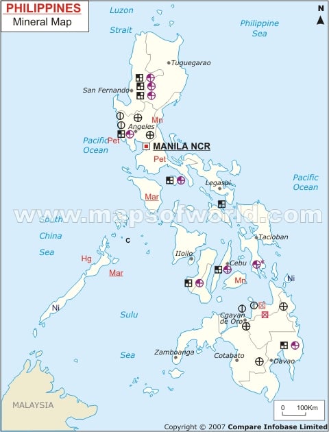 Phillippines Mineral Map | Natural Resources of Phillippines