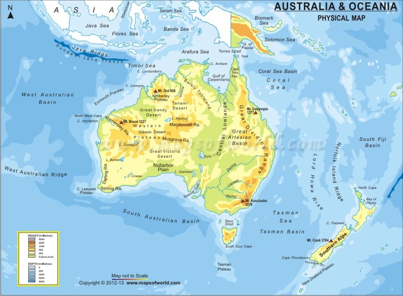 physical map of eritrea. Australia Physical Map