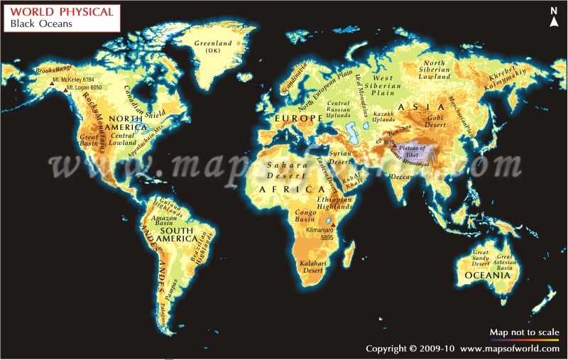 World Map Geographical