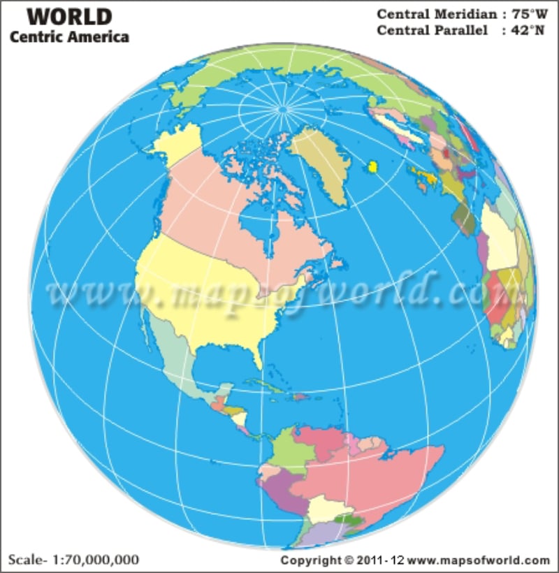 world map asia centered. Centred Map in World From