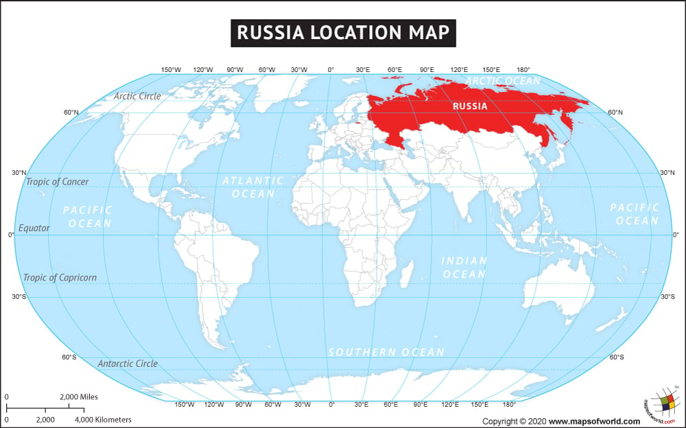 Where is Russia? Location of Russia