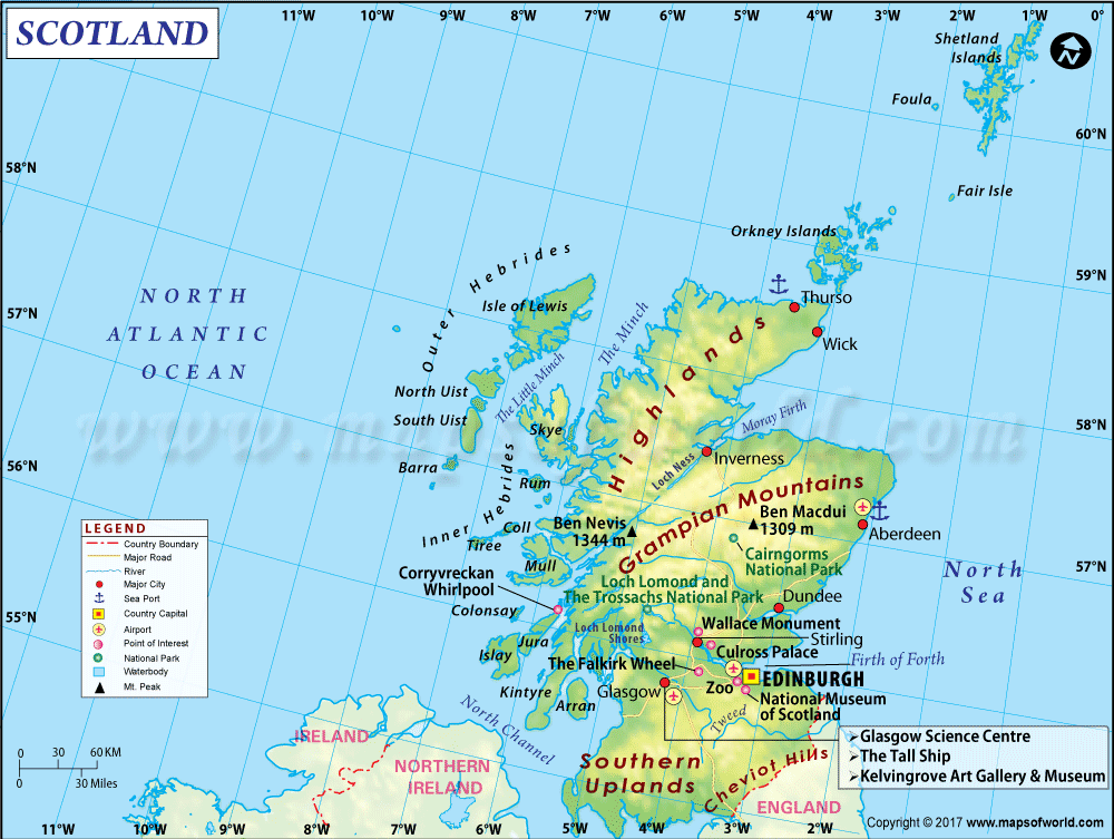 Map of Scotland | Scotland Map
