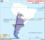 South America Ski Resort Map