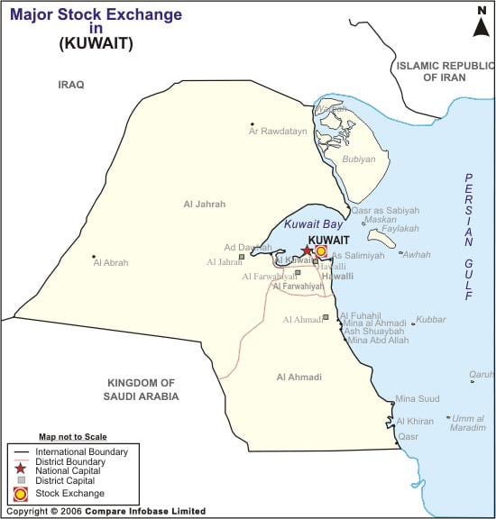 outline map of kuwait. Map of Kuwait