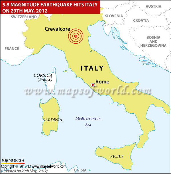 Earthquake Hits Northern Italy - 29 May 2012