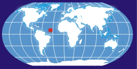 Central Mid-Atlantic Ridge in World Map
