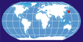 Japan in World Map 