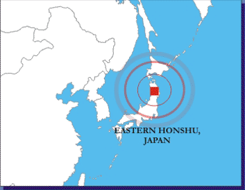 Eastern Honshu Earthquake Map
