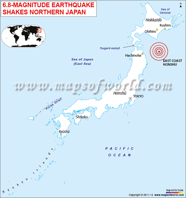 Honshu Earthquake, Japan - 14 march 2012