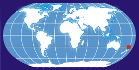 Kermadec Islands in World Map