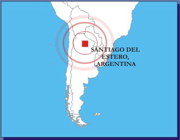 Santiago Del Estero, Argentina Earthquake Map