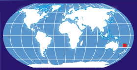 South Of Fiji Islands in World Map