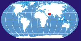 Southern Iran in World Map