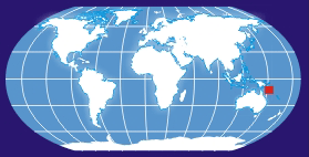 Vanuatu Earthquake in World Map