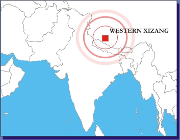WESTERN XIZANG Earthquake Map
