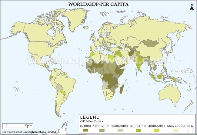 World GDP Per Capita Map