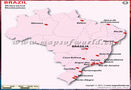 Honeymoon Destinations on Brazil Map