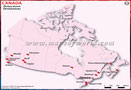 Honeymoon Destinations on Canada Map