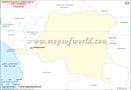 Democratic Republic of Congo Outline Map