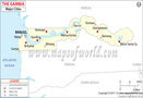 Gambia Cities Map