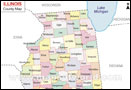 Illinois County Map  
