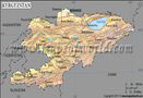 Kyrgyzstan Lat long Map
