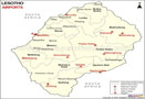 Lesotho Airports Map