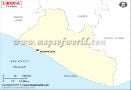 Liberia Outline Map