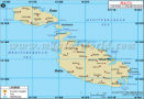 Malta Lat Long Map
