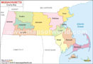 Massachusetts County Map 