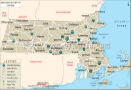 State Map of Massachusetts 
