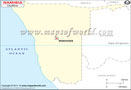 Namibia Outline Map