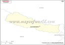 Nepal Outline Map