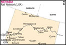 Nevada Railway Network Map 